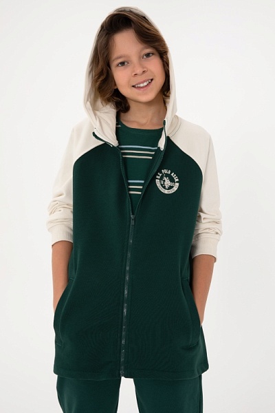 Толстовка на молнии с капюшоном для мальчиков - G083SZ0820DEUXKIDS_E Толстовка муж. детс. (VR079, 13_14)
