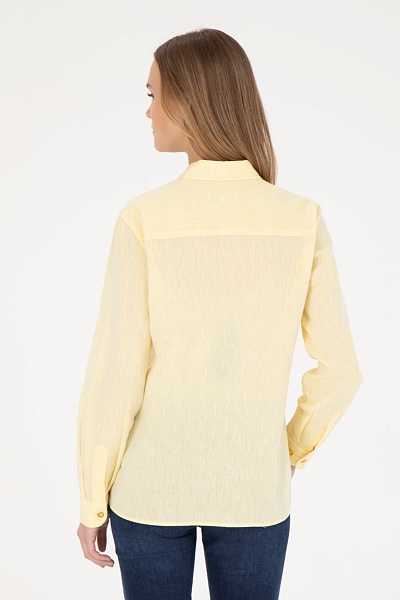 Рубашка с добавлением льна прямая - G082SZ0040ELMY024Y Сорочка жен. (VR044, 38)