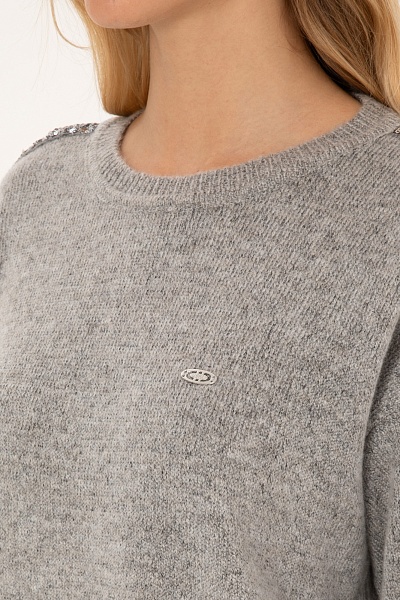 Свитер с декоративными элементами из пайеток - G082SZ0TK0PULLU Кофта жен. (VR049, M)