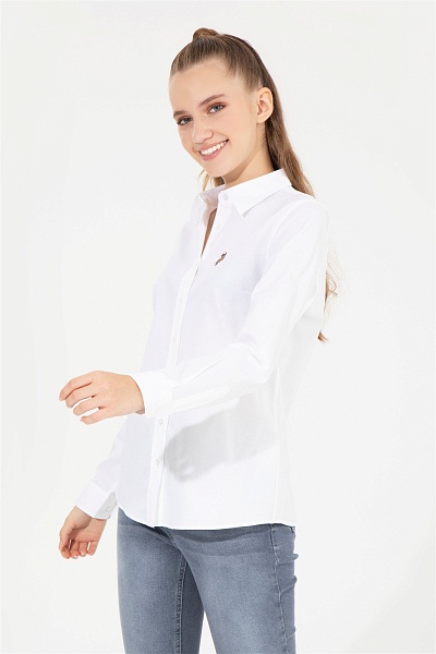 Рубашка с хлопком приталенная - G082SZ0040CRISCOLOR022K Сорочка жен. (VR013, 34)