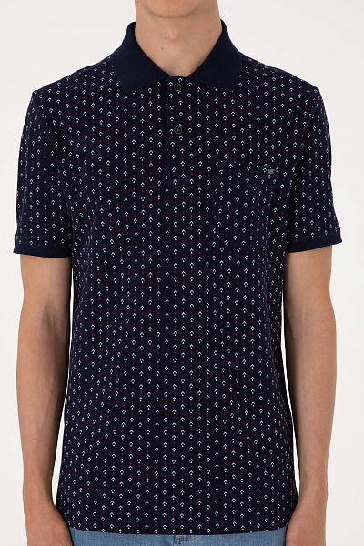 Футболка-поло из хлопка с узором - G081SZ0110PALY Футболка муж. (VR033, 4XL)