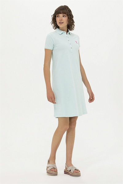 Платье-поло из хлопка свободное - G082GL0750GURLIN23 Платье жен. (VR083, XS)