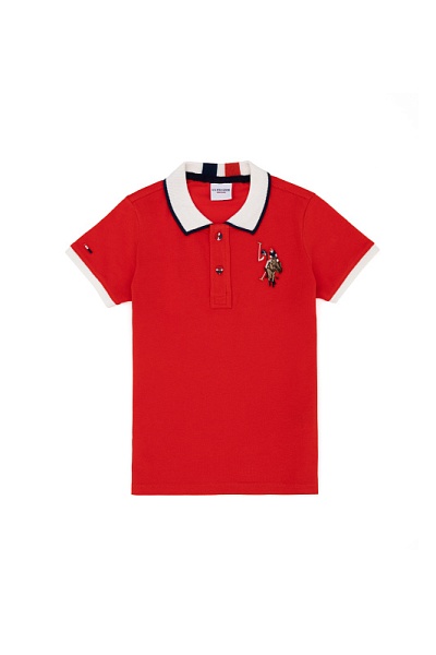 Футболка-поло из хлопка с контрастным дизайном для мальчиков - G083SZ0110SD01KIDSIY024 Футболка муж. детс. (VR030, 3_4)