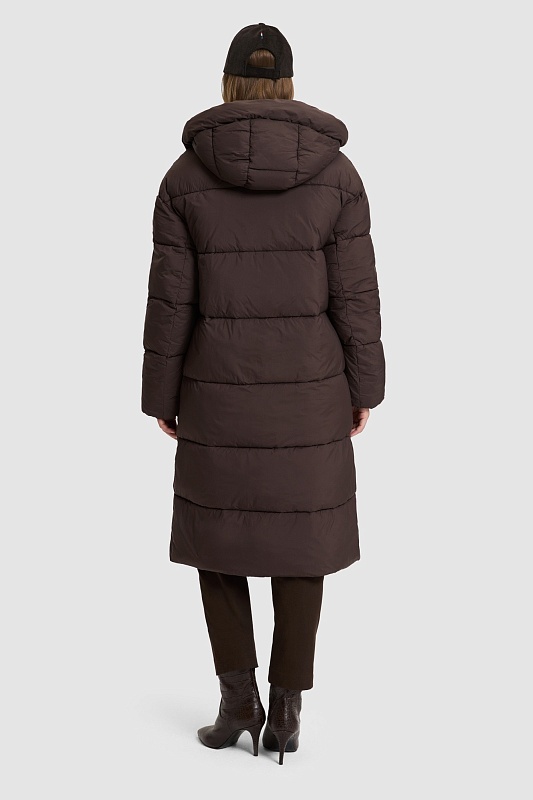 Пуховик удлиненный с несъемным капюшоном - G082SZ0KS0E_ROMAY Куртка жен. (VR084, 36)