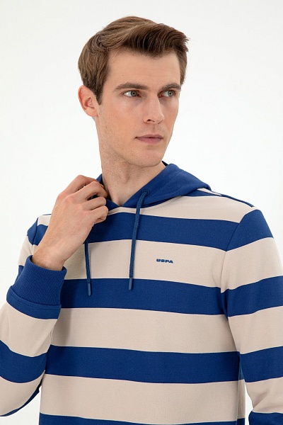 Худи без кармана в полоску - G081SZ0820BASKO_E Толстовка муж. (VR028, M)