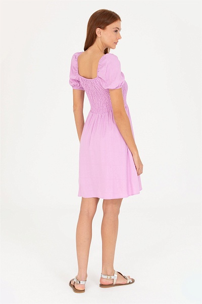 Платье мини с объемными рукавами - G082SZ0320HORGUN Платье жен. (VR211, 32)
