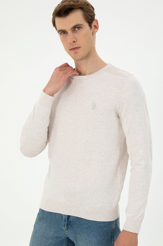Джемпер из хлопка с рельефными деталями на плечах - G081SZ0TK0TD01_24K_R Кофта муж. (VR225, XS)