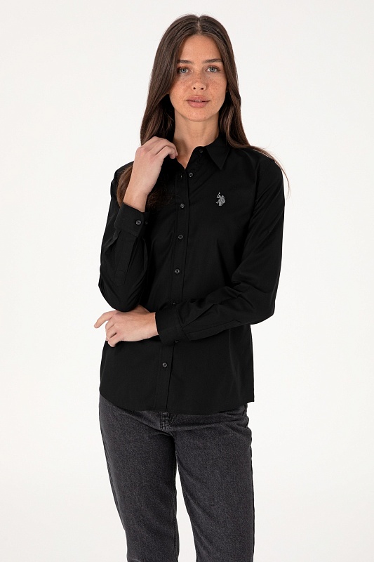 Рубашка из хлопка приталенная - G082SZ0040CRISTA024K Сорочка жен. (VR046, 40)
