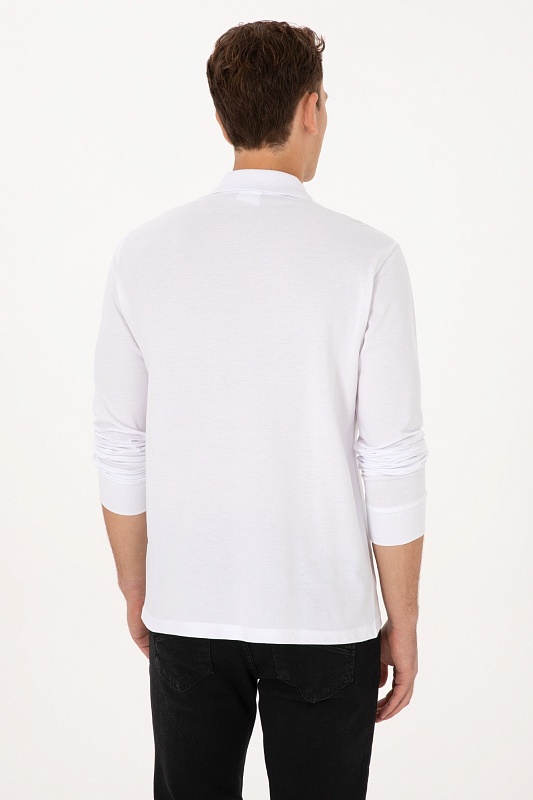 Поло с длинным рукавом из хлопка - G081SZ0820E_GTPSK025 Толстовка муж. (VR013, XL)