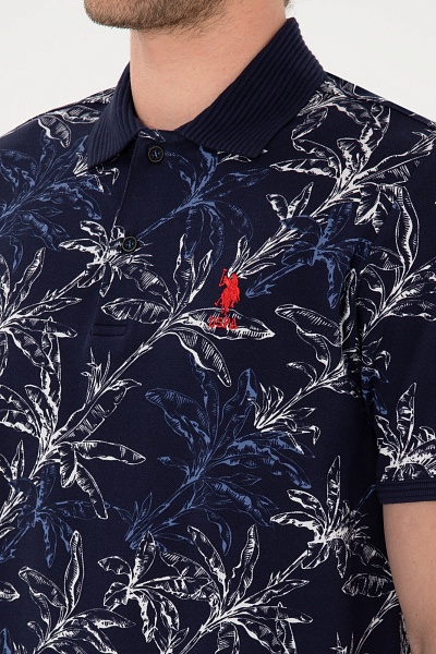 Футболка-поло из хлопка с принтом - G081SZ0110WALO Футболка муж. (VR033, L)